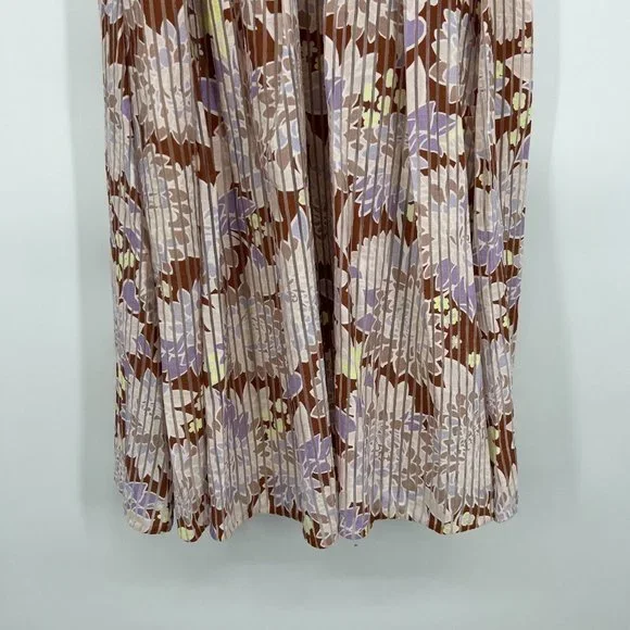 Kate Spade Dress Floral Print Exotic Bloom Burnout V Neck Sleeveless Midi - Picture 7 of 12